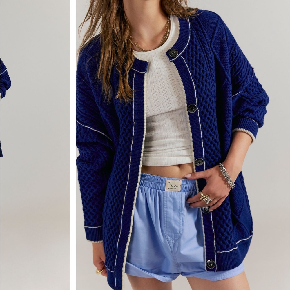 NWOT Free People Tennessee Cable Knit Cardi, XS